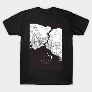 Istanbul Turkey City Map T-Shirt